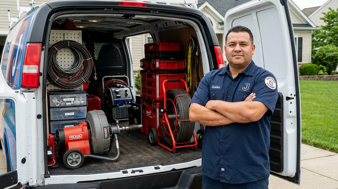 Professional drain cleaning equipment and Johns Plumbing LLC plumber in Guymon
